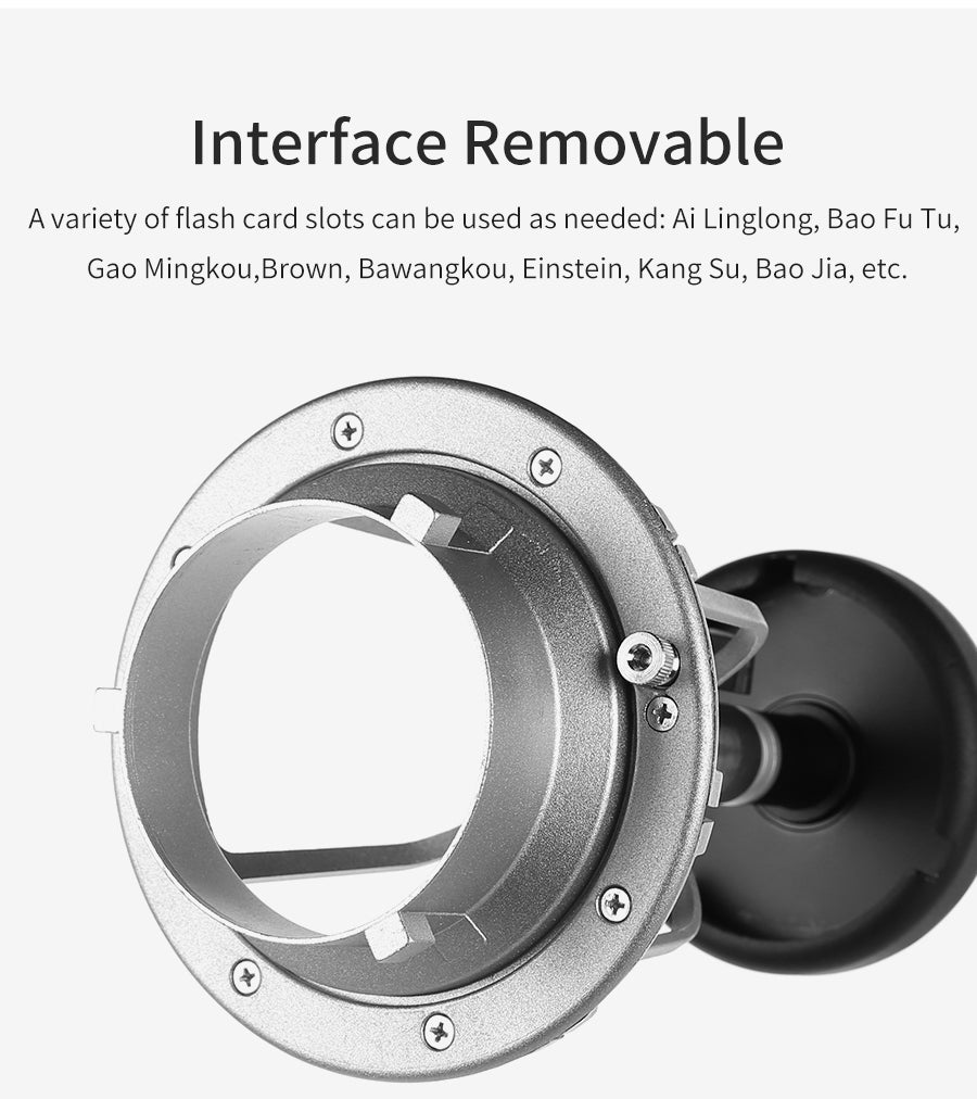 AMBITFUL AL-06 Bowens Softbox Reflector Extendable Bracket Mount Adapter for Bowens Elinchrom Profoto Mount Speedlite Flash