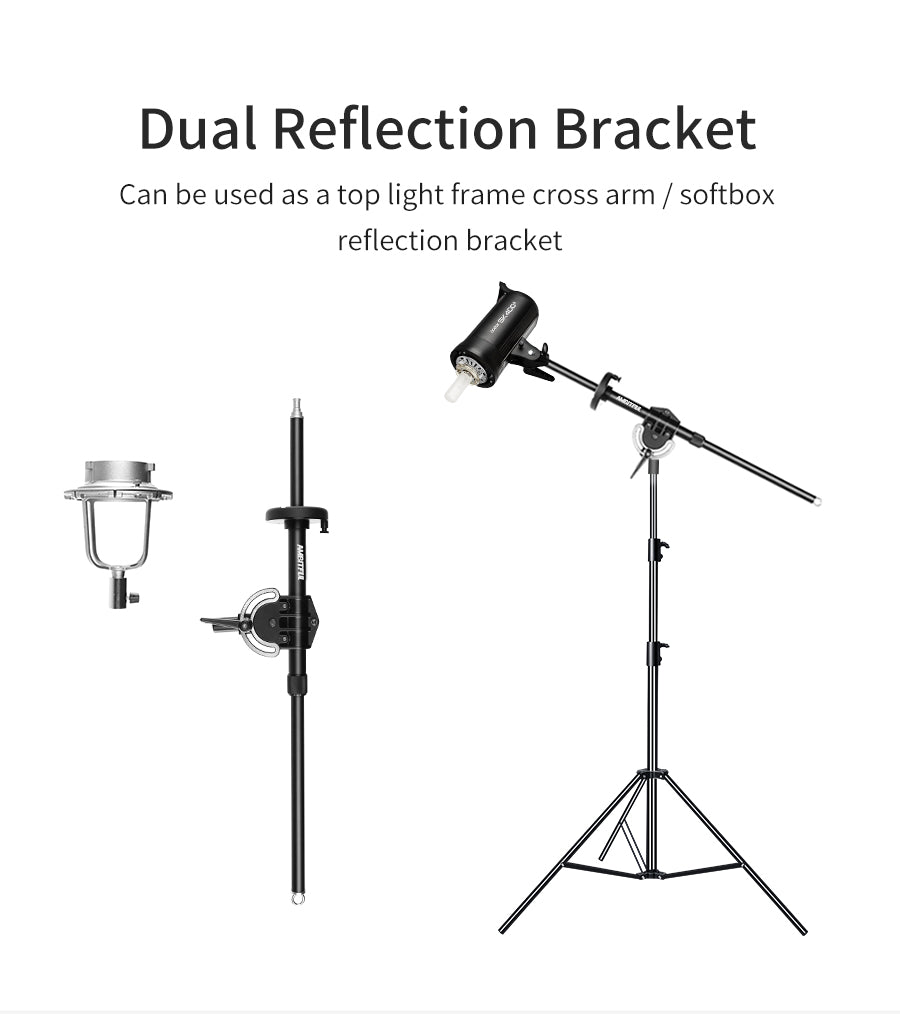 AMBITFUL AL-06 Bowens Softbox Reflector Extendable Bracket Mount Adapter for Bowens Elinchrom Profoto Mount Speedlite Flash