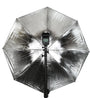 AMBITFUL 34" 86cm Black Silver Reflector Reflective Umbrella Stainless Steel Metal Bracket with Carry Bag for Photography Studio