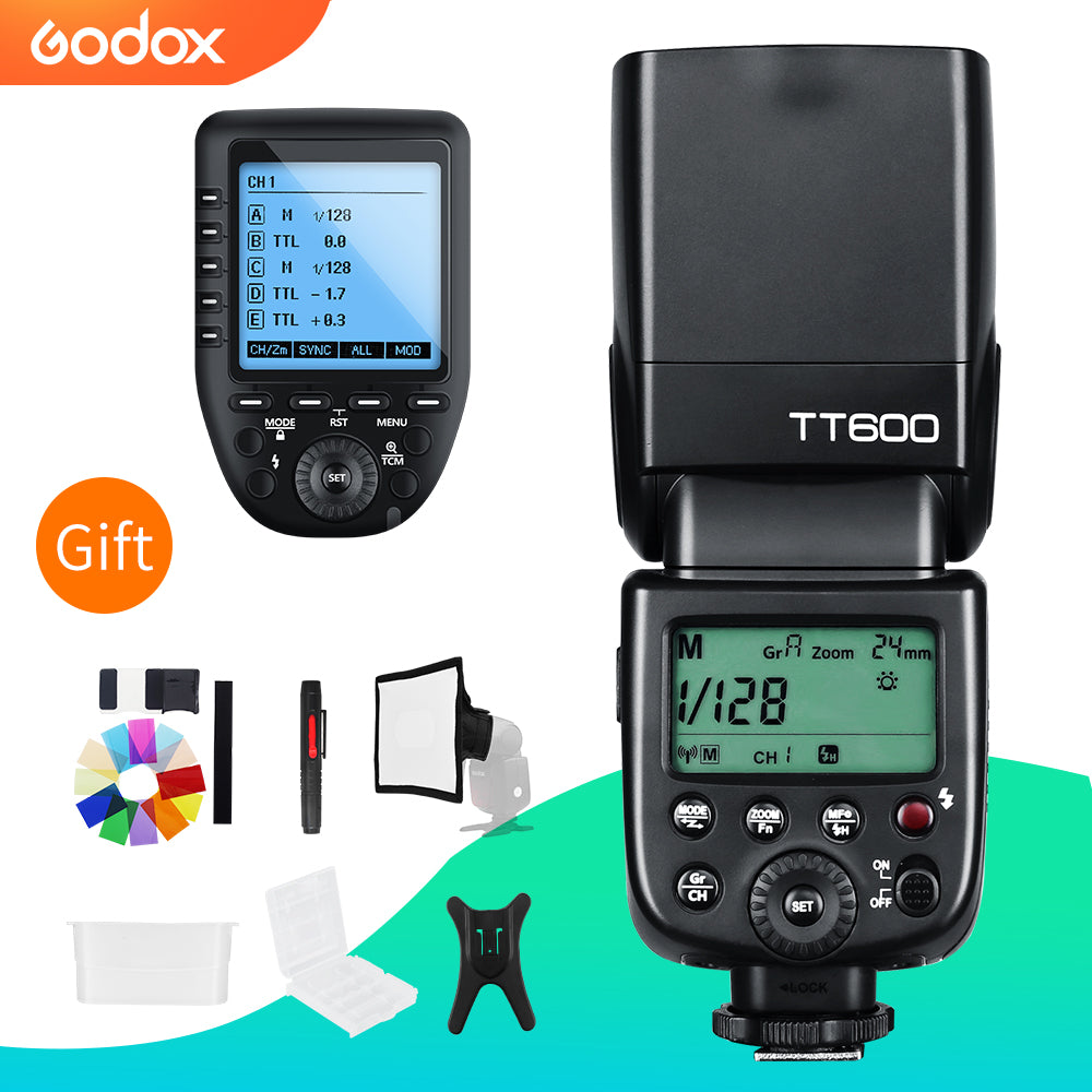 Godox TT600 2.4G Wireless GN60 Master/Slave Camera Flash Speedlite with Xpro Trigger for Canon Nikon Sony Pentax Olympus Fuji
