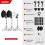 Godox ML60Bi ML60 Bi 60W Bi-Color LED Light Silent Mode Portable Brightness Adjustment Support Li-ion Outdoor LED Light