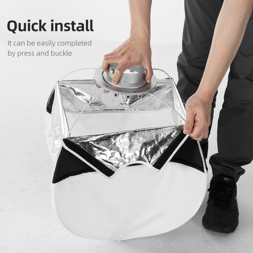 AMBITFUL 60cm Collapsible Sphere Softbox Paper Lantern Ball Shape Globe Diffuser for Bowens Elinchrom Prodoto Mount Studio Flash