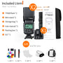 Godox 2pcs TT600 2.4G Wireless Camera Flashes Speedlites with X1T-C Transmitter for Canon +GIFT KIT