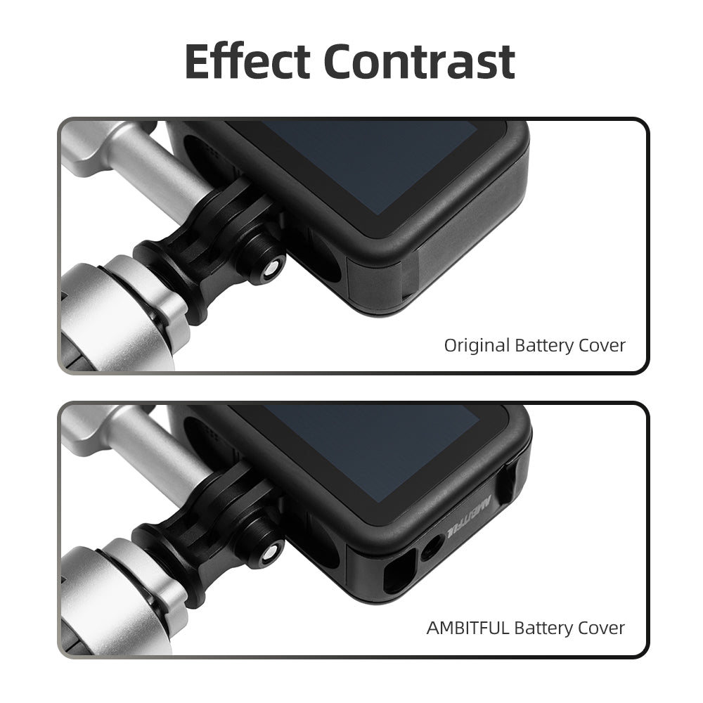 AMBITFUL Gopro Hero Black 8 Battery Cover Lid With 1/4 Screws Removable Type-C Charging Cover Port for Gopro 8