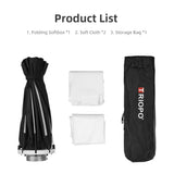 Triopo 55cm Speedlite Portable Octagon Umbrella Softbox + Honeycomb Grid Outdoor Flash Soft Box for Canon Godox