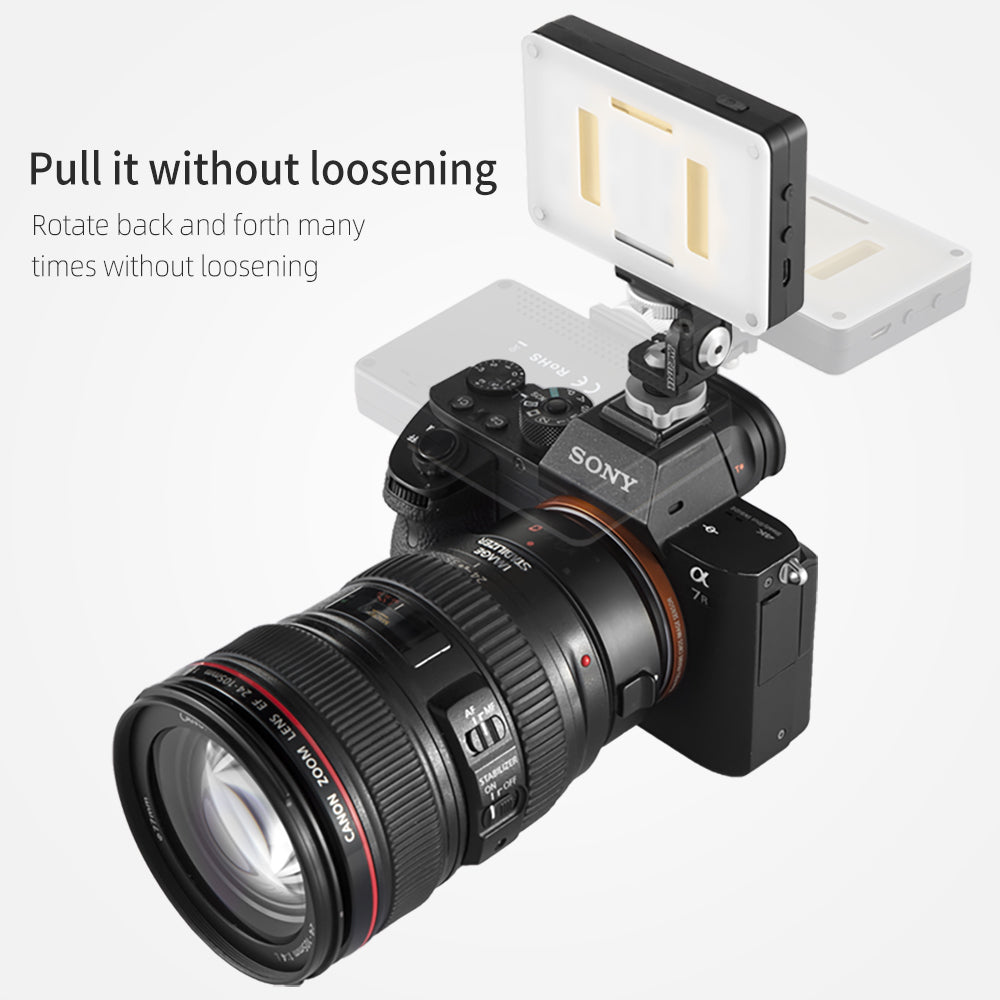 AMBITFUL protable 360 Paranomic Hot Shoe ballhead Monitor Base Mount Bracket Holder Universal for DSLR Cameras LED Video Lights