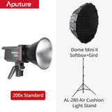 Aputure Amaran 100X 200X Bi-Color LED Video Light 2700-6500K 100W Bluetooth App Control 9 Lighting Effects Ultra Silent Fan