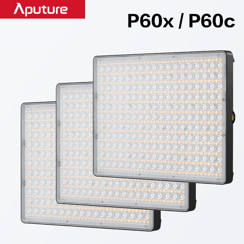 Aputure Amaran P60c 3-Light Kit RGBWW Full-color P60x Bi-color LED Panel Photography Light 2500K-7500K Suitable Sidus Link App