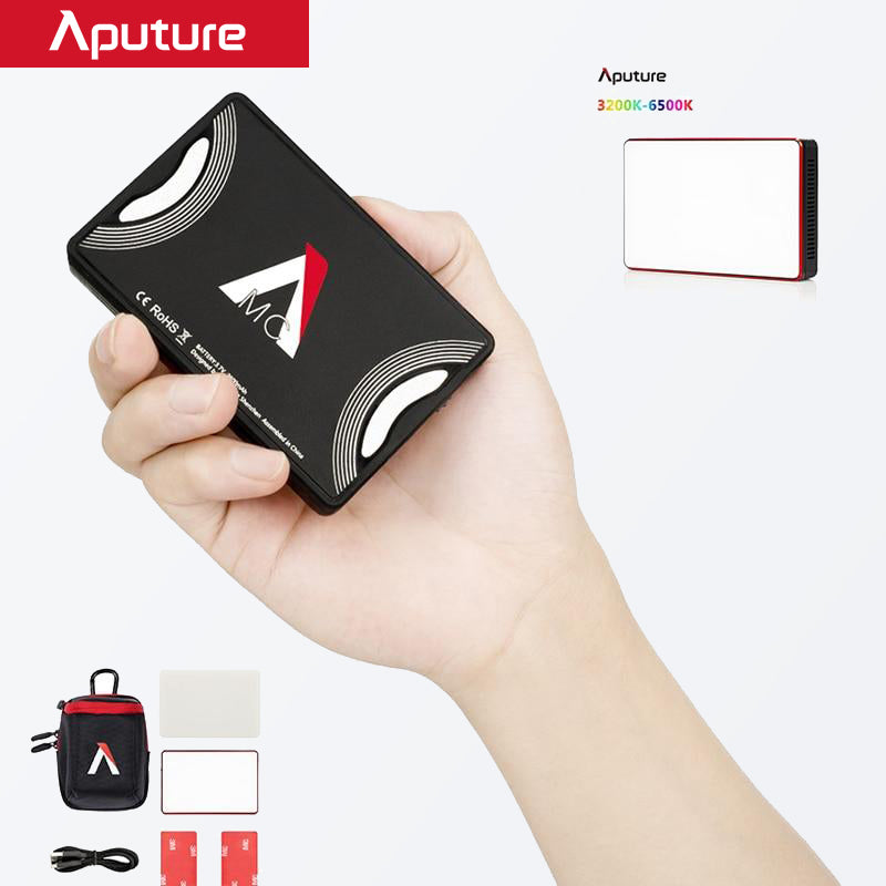Aputure AL-MC Photography Lighting Portable LED Light 3200K-6500K RGB HSI/CCT/FX Lighting Video Light Selfie for Canon Nikon
