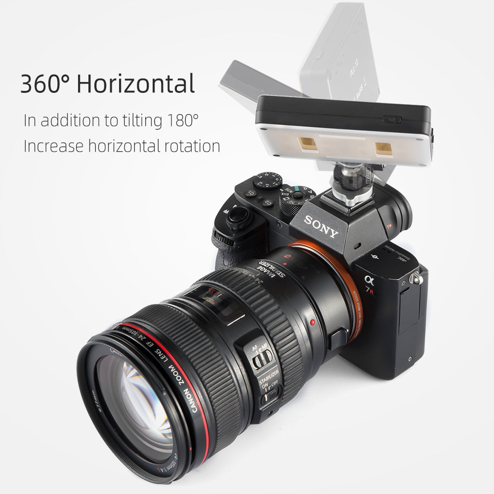 AMBITFUL protable 360 Paranomic Hot Shoe ballhead Monitor Base Mount Bracket Holder Universal for DSLR Cameras LED Video Lights