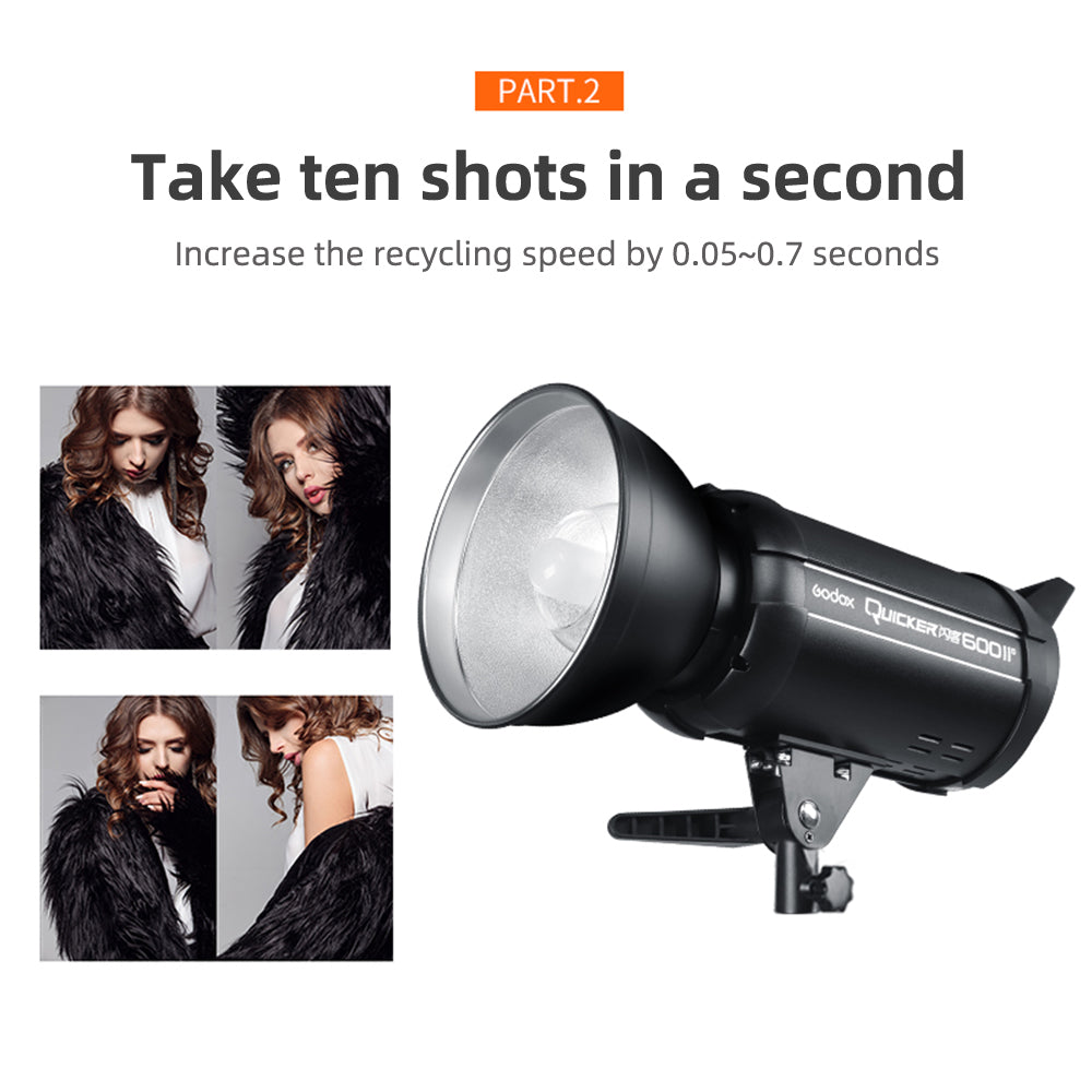 Godox SK400II 400Ws GN65 Professional Studio Flash Strobe with Built-in 2.4G Wireless X System Creative Shooting SK400 Upgrade