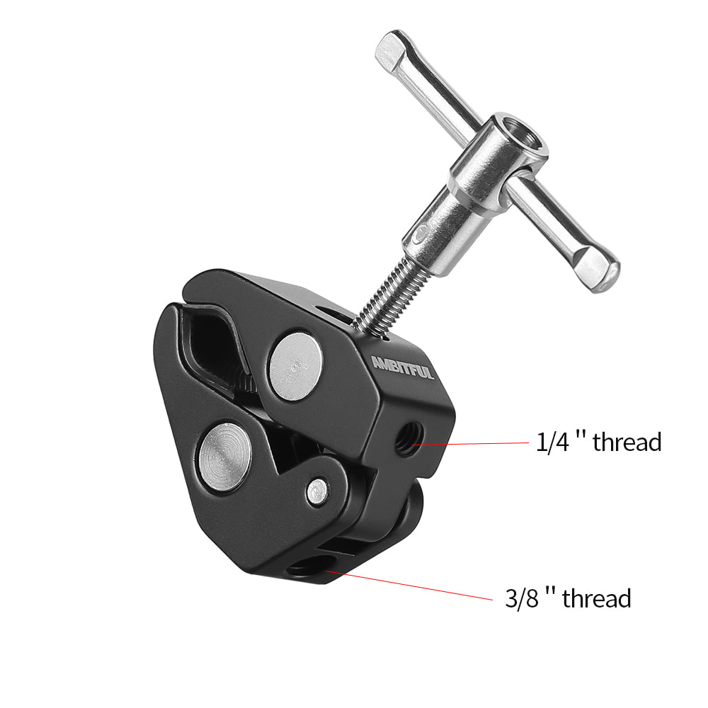 AMBITFUL Magic Articulated Arm Crab Claw Clamp Tongs Pliers Clip Bracket for Studio Flash Light LED Light Tripod Monopod