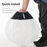 AMBITFUL 65cm 25.6" Lantern Foldable Quick-install Portable Round Shape Softbox Light for Bowens Profoto Elinchrom Studio Flash