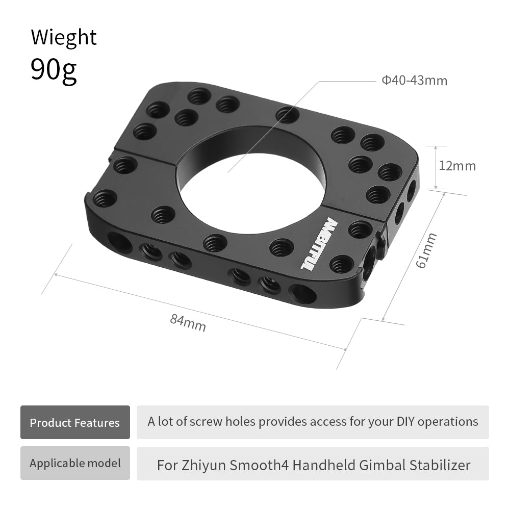 AMBITFUL Rod Clamp for Zhiyun Crane2/Crane v2 Camera Stabilizer to Rode Microphone LED Video Light Filmmaker Vlogging