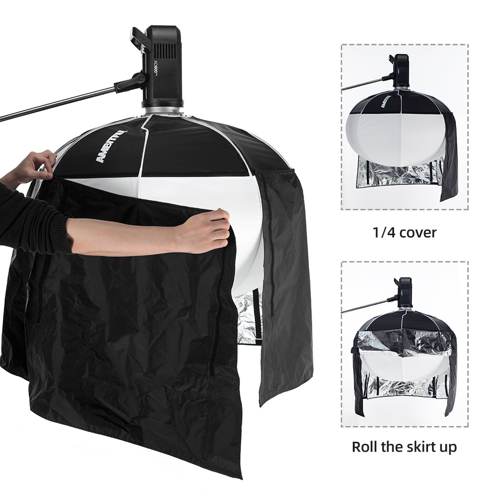 AMBITFUL 80cm 31.5" Lantern Foldable Quick-install Portable Round Shape Softbox Light for Bowens Profoto Elinchrom Studio Flash