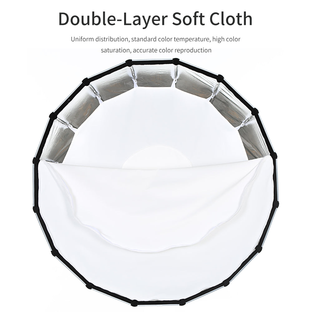AMBITFUL P90 90CM Quickly Release Parabolic Deep Softbox + Honeycomb Grid