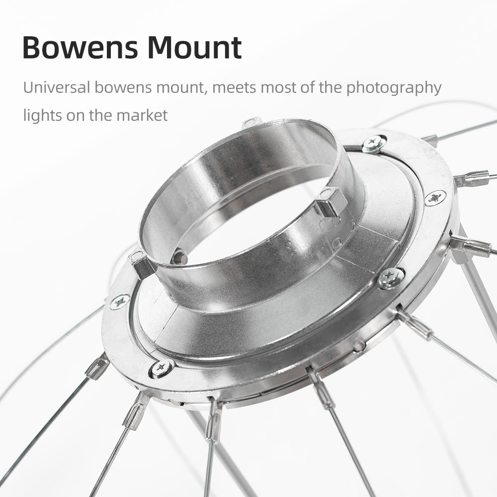 AMBITFUL 65cm 25.6" Lantern Foldable Quick-install Portable Round Shape Softbox Light for Bowens Profoto Elinchrom Studio Flash