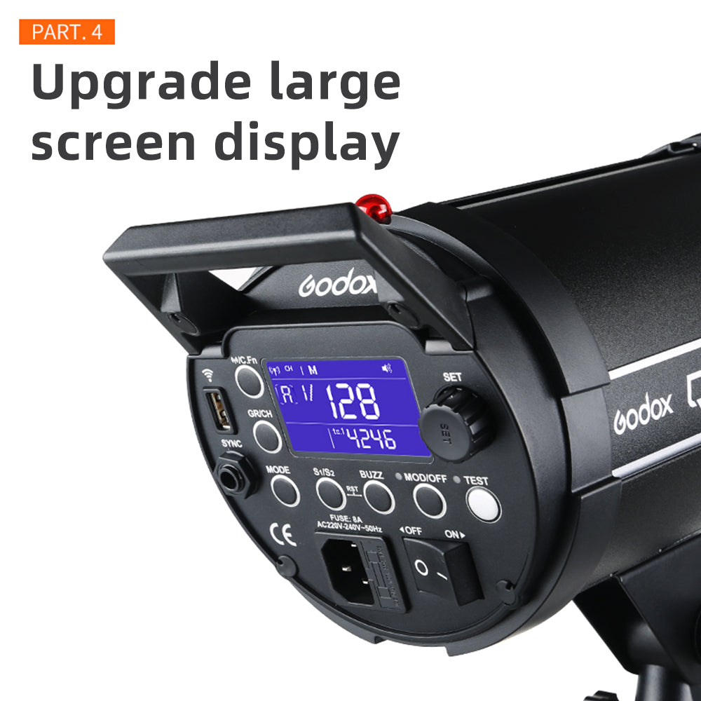 Godox SK400II 400Ws GN65 Professional Studio Flash Strobe with Built-in 2.4G Wireless X System Creative Shooting SK400 Upgrade
