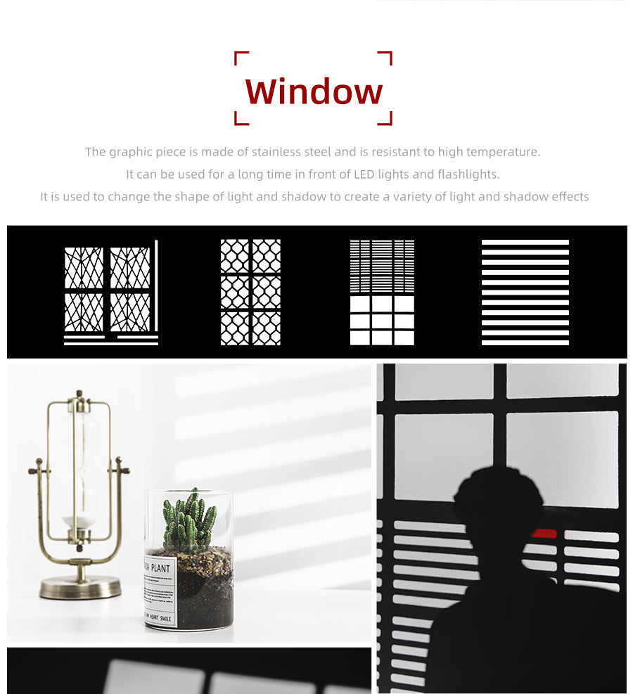 AMBITFUL AL-16 Focalize Conical Snoots Light Shadow Template Modeling Piece with Chinese Modern Window Pastoral Style