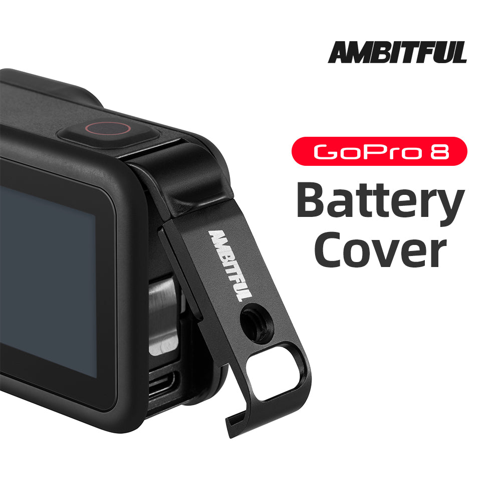 AMBITFUL Gopro Hero Black 8 Battery Cover Lid With 1/4 Screws Removable Type-C Charging Cover Port for Gopro 8