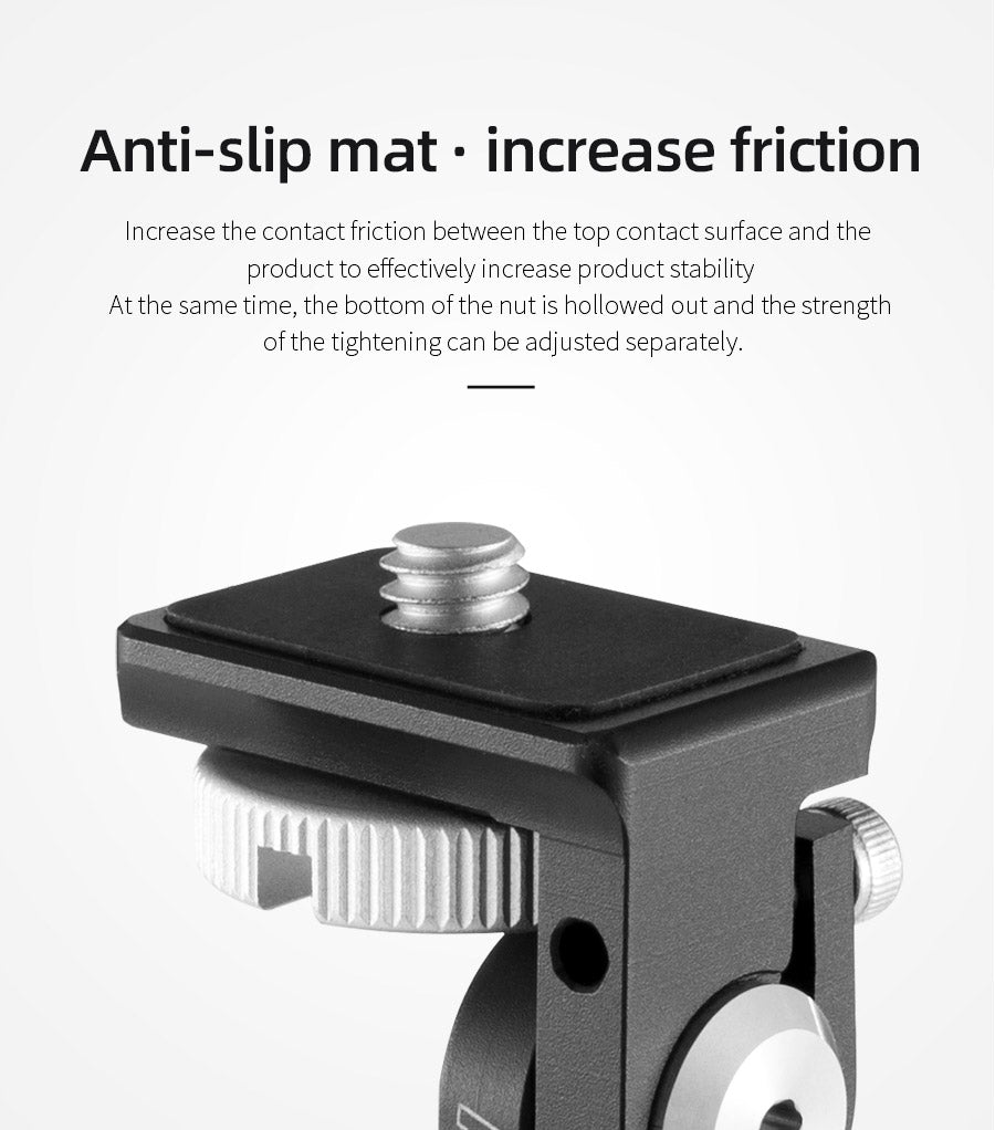 AMBITFUL protable 360 Paranomic Hot Shoe ballhead Monitor Base Mount Bracket Holder Universal for DSLR Cameras LED Video Lights