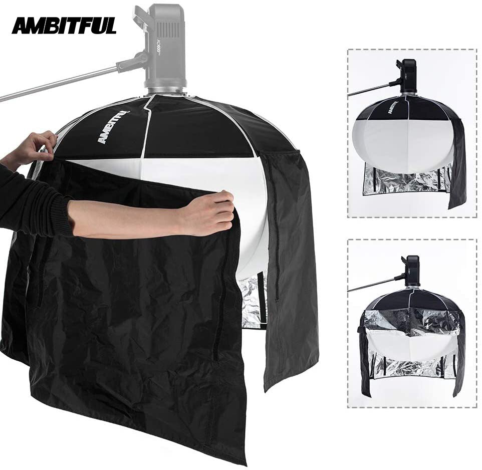 AMBITFUL 60cm Collapsible Sphere Softbox Paper Lantern Ball Shape Globe Diffuser for Bowens Elinchrom Prodoto Mount Studio Flash