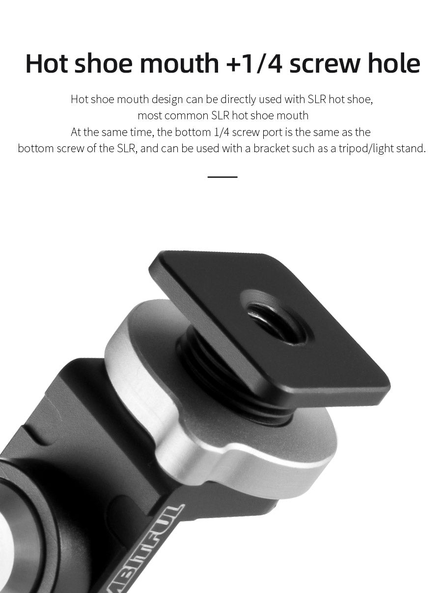 AMBITFUL protable 360 Paranomic Hot Shoe ballhead Monitor Base Mount Bracket Holder Universal for DSLR Cameras LED Video Lights