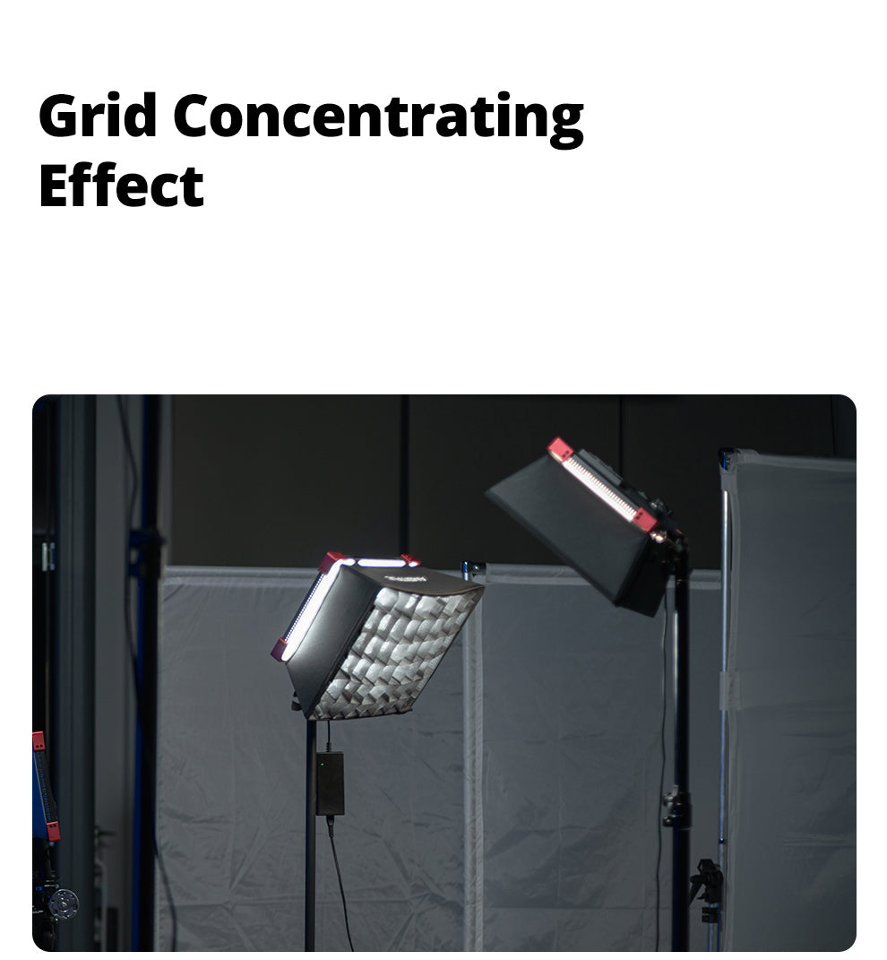 AMBITFUL LEDP60C LED Video Soft Light Diffuser Honeycomb Grid Softbox (Softbox Only)