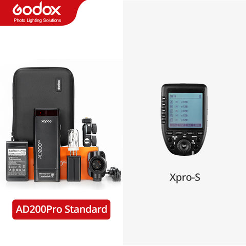 Godox AD200 Pro Godox AD200Pro Godox Flash for Sony Camera 2900mAh Battery  w/XPro-S Flash Trigger Fresnel Flash Head 