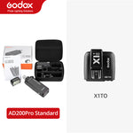 GODOX AD200 200Ws TTL 2.4G HSS 1/8000s Pocket Outdoor Flash Light Double Head with 2900mAh Lithium Battery Flashlight Flash