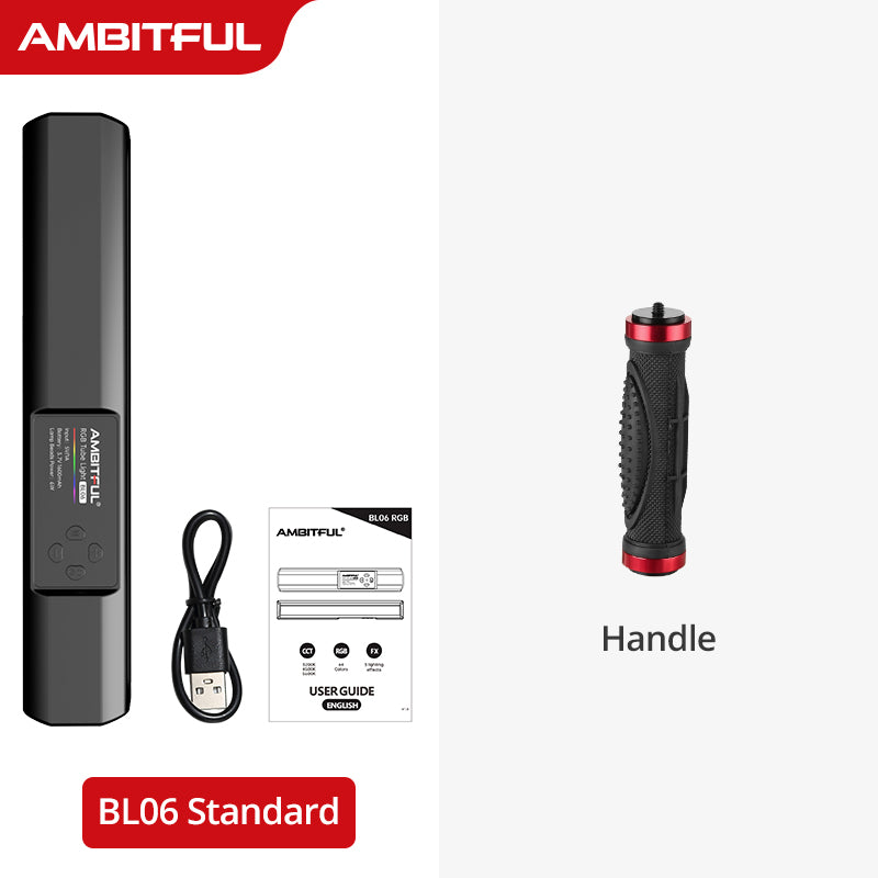 AMBITFUL BL-06 RGB Pavo Tube Light LED Video Light Full Color Photography Light Handheld Light Stick for Photos Video Movie Vlog