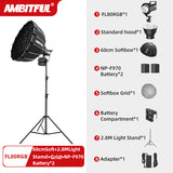 AMBITFUL FL80 RGB LED Video Light 80W Outdoor Photography Daylight Lighting Adjust Brightness Bowens Mount Support APP fl 80 rgb
