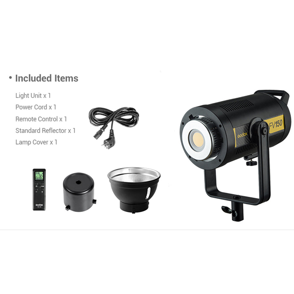 Godox FV150 150W FV200 200W High Speed Sync Flash LED Light with Built-in 2.4G Wireless Receiver + Remote Control