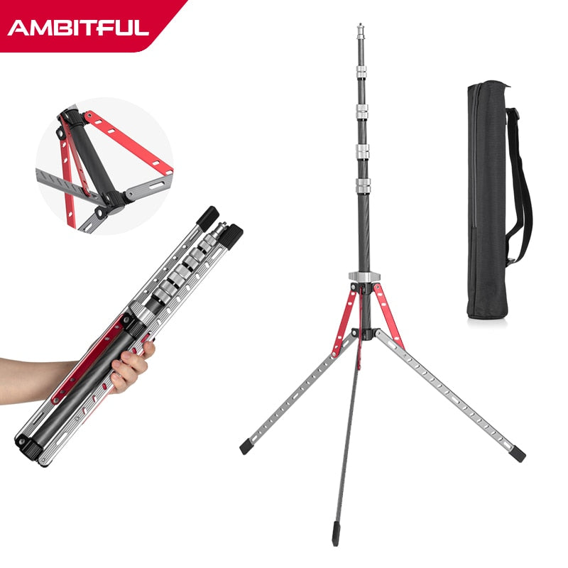 Carbon Fiber Bracket Camera Tripod With 1/4 Screw Head Light Stand for LED Video Light Studio Softbox Flash Umbrellas Reflector