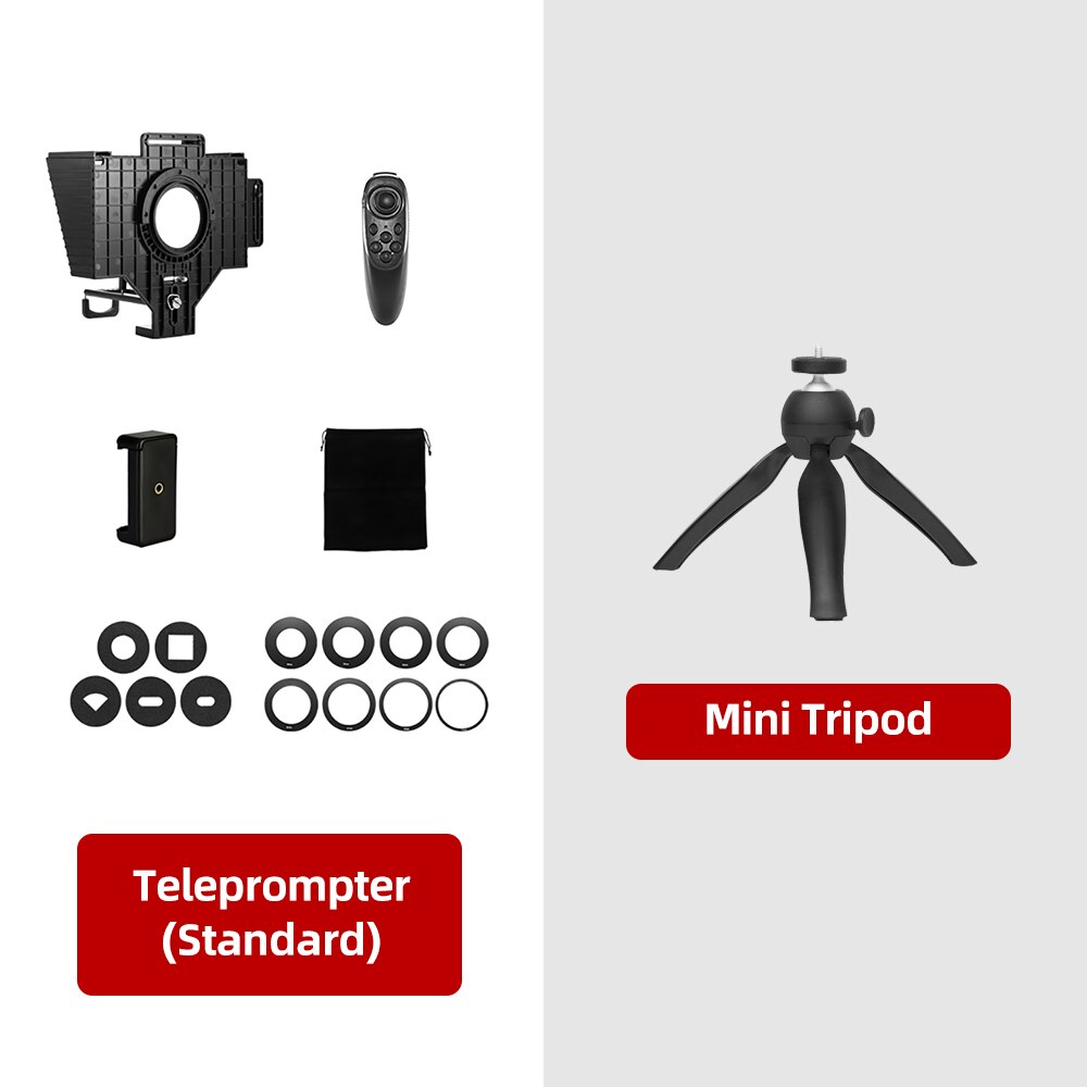Teleprompter for 12 inch iPad Mini Tablet Phones Prompting Prompter Reader for Mobile DSLR Camera Live Recording