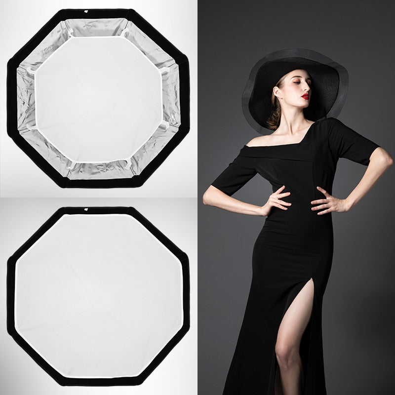 Triopo K2 55cm 65cm 90cm 120cm Quickly Release Bowens Mount Octagon Softbox + Honeycomb Grid Outdoor Soft Box for Flash