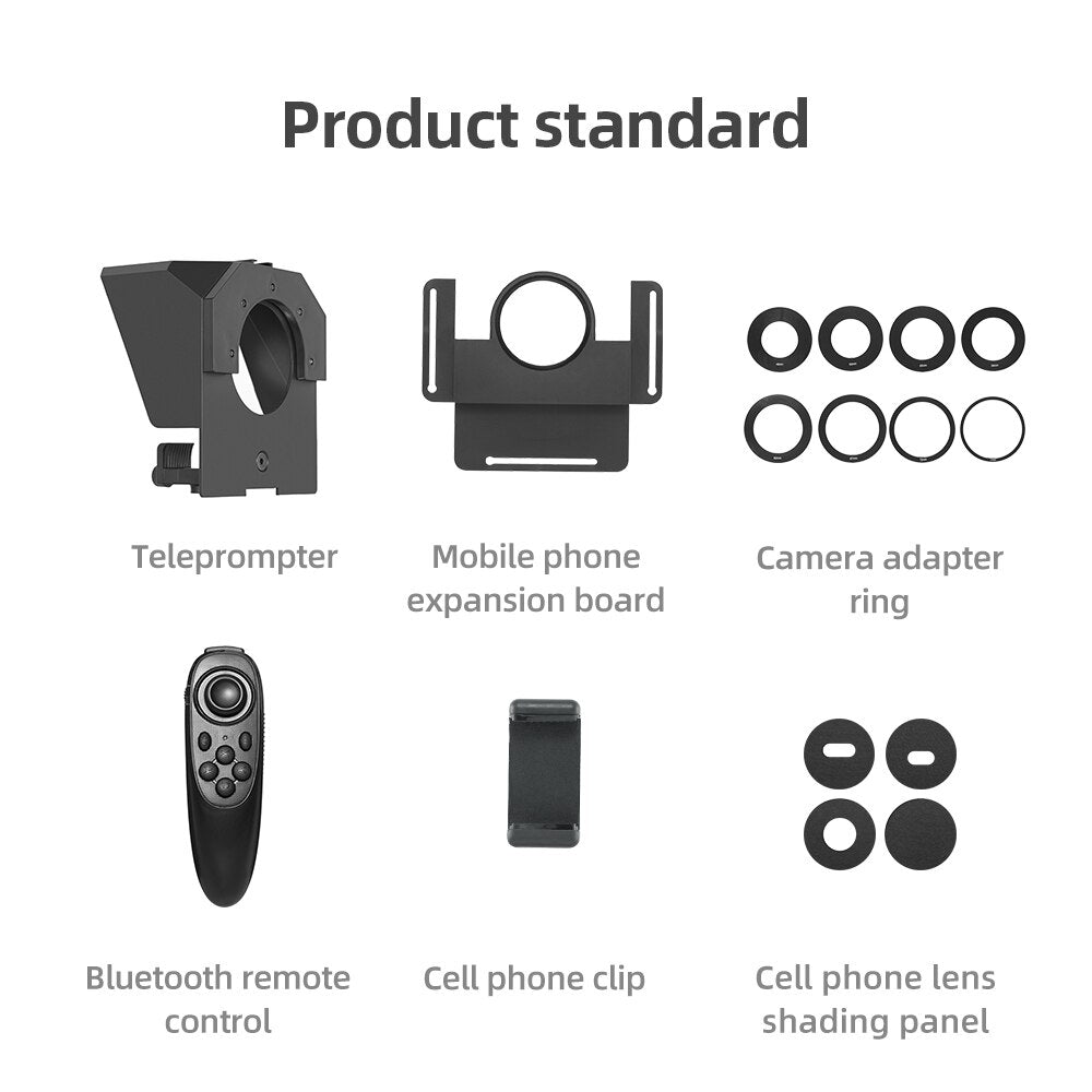 Mini Teleprompter Portable Inscriber Mobile Teleprompter Artifact Video With Remote Control for  Phone and DSLR Recording