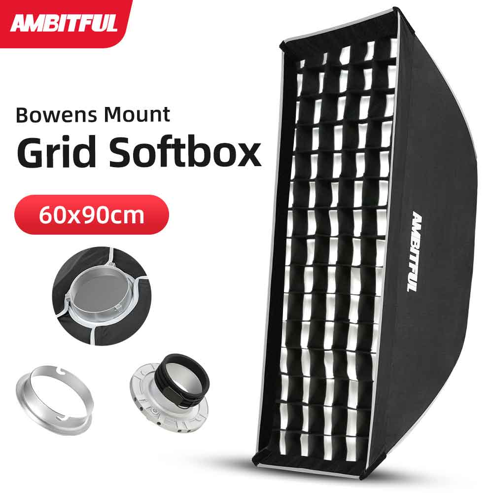 AMBITFUL  60 x 90cm Softbox with Honeycomb Grid