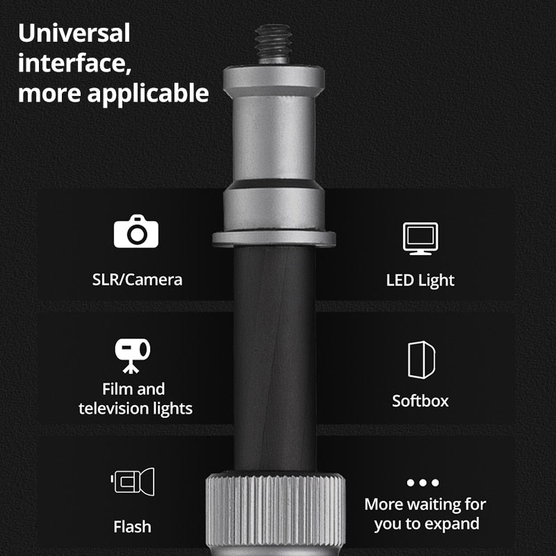 Carbon Fiber Bracket Camera Tripod With 1/4 Screw Head Light Stand for LED Video Light Studio Softbox Flash Umbrellas Reflector