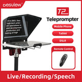 Bestview T2 Big Screen Prompter Professional Interview Teleprompter Anchorman Host for DSLR For iPad Smartphone video prompter