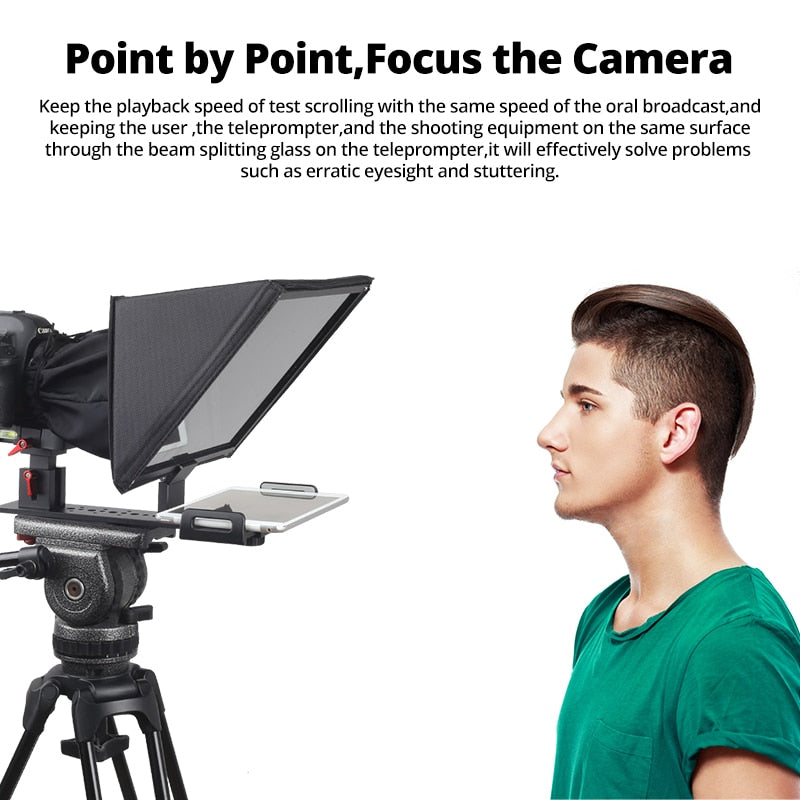 Besview Bestview T12 Teleprompter for 11 inch Mobile Phone Tablet PC SLR Camera Portable Live Broadcast Equipment Mobile