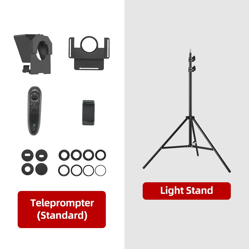 Mini Teleprompter Portable Inscriber Mobile Teleprompter Artifact Video With Remote Control for  Phone and DSLR Recording