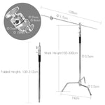 C Stand Stainless Steel Century Foldable Light Stand Tripod Magic Leg Photography C-Stand For Spot Light,Softbox,Photo Studio