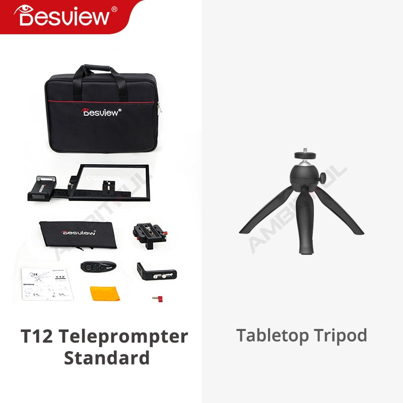Besview Bestview T12 Teleprompter for 11 inch Mobile Phone Tablet PC SLR Camera Portable Live Broadcast Equipment Mobile