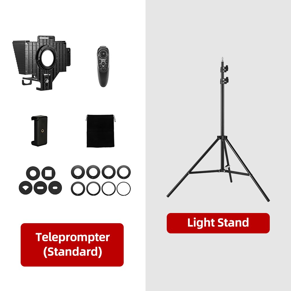 Teleprompter for 12 inch iPad Mini Tablet Phones Prompting Prompter Reader for Mobile DSLR Camera Live Recording