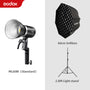 Godox ML60Bi ML60 Bi 60W Bi-Color LED Light Silent Mode Portable Brightness Adjustment Support Li-ion Outdoor LED Light
