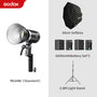 Godox ML60Bi ML60 Bi 60W Bi-Color LED Light Silent Mode Portable Brightness Adjustment Support Li-ion Outdoor LED Light