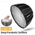AMBITFUL P120 120CM Quickly Release Parabolic Deep Softbox + Honeycomb Grid for Bowens Profoto Elinchrom Mount Studio Flash