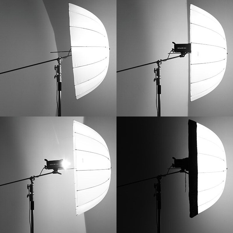 AMBITFUL 105cm 130cm 160cm Deep Parabolic Black Silver White Reflective Umbrella Studio Light Umbrella Diffuser Cover Cloth