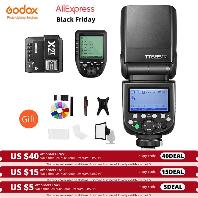 Godox TT685II TT685IIC TT685IIN TT685IIS TT685IIF TT685O TTL HSS Camera Flash Speedlite for Canon Nikon Sony Fuji Olympus Camera